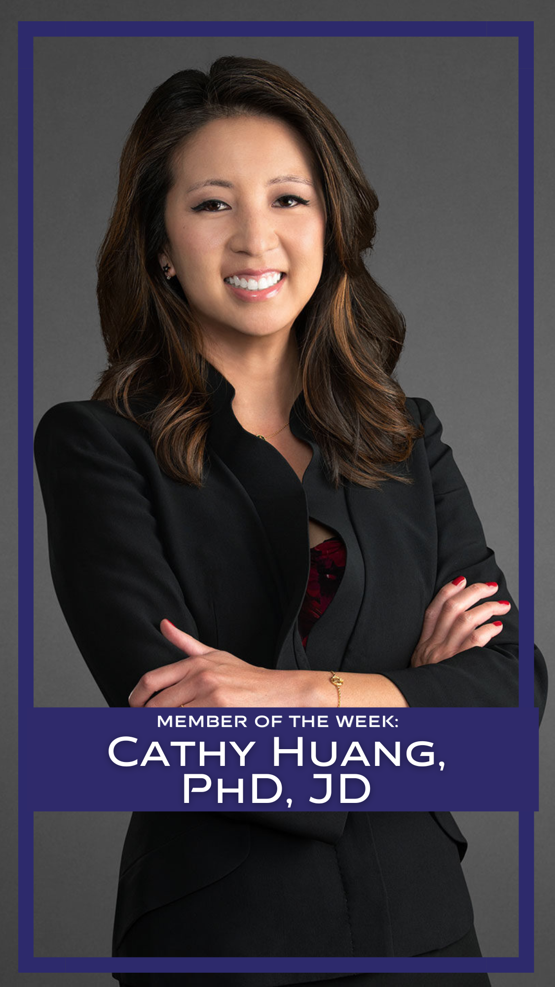 Cathy Huang, PhD, JD (website)